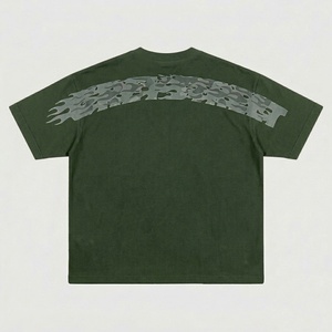 เสื้อยืดดีไซน์เนอร์พิมพ์ลายสกรีนทรงหลวมไหล่ตก ผ้าคอตตอนหนานุ่ม คุณภาพสูง สำหรับผู้ชาย ไซส์ใหญ่พิเศษ ทรงบ็อกซี่ สั่งทำได้ - Product Image 4