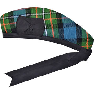 Gorro Tradicional Escocés Negro Glengarry con Tartán Ferguson para Kilt, Accesorios para Gaitas de Fúqueta - Product Image 5