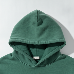 Sweat à capuche oversize pour homme, vert, avec broderie florale personnalisée, en polaire, décontracté, coupe classique, pour l'automne - Product Image 4