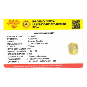 7.8 Carat Oval Faceted Yellow Sapphire Loose Gemstone for Fine Jewelry - Product Image 4