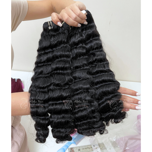 Raw Unprocessed Pure Vietnamese Human Hair Super Soft Curly Hair Extensions Vietnamese Raw Hair Weaves <b>Frontal</b> <b>Wigs</b> - Product Image 2