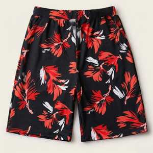 Pantalones Cortos de Playa para Hombre con Estampado Floral Tropical, Cintura Elástica con Cordón, Ligeros, Casuales, para Vacaciones, Moda Urbana - Product Image 2