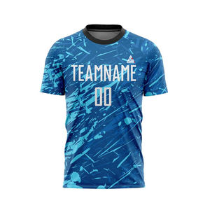 Service OEM personnalisé à faible MOQ, maillot de football respirant à col en V et manches courtes pour hommes, nom d'équipe, haute qualité, 100 % polyester, hiver - Product Image 1