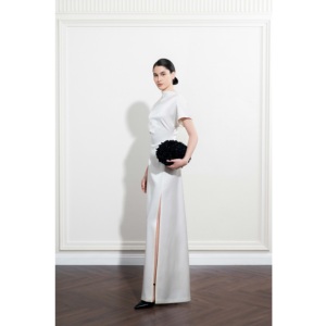 Nueva Tendencia 2026 Vestido Casual Elegante para Mujer AVA ASIMÉTRICO con Manga Casquillo Maxi ODM Vestidos Casuales Asimétricos al por Mayor - Product Image 3