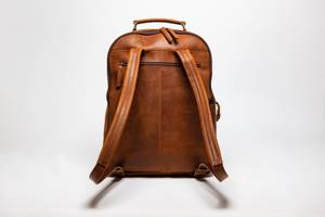 Custom Full Grain Genuine Leather Backpack <b>Men</b> Luxury Laptop <b>Bag</b> Waterproof High Capacity Wholesale Rucksack LBK-0120 - Product Image 3