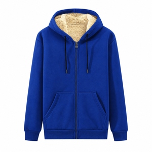 Sudadera con capucha para hombre, básica, de algodón mezclado, muy vendida, de algodón grueso, con cremallera completa. - Product Image 4