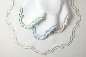 Veweet — ensemble de serviettes de Table et napperon, brodé, vente en gros, bordure festonnée, 100% lin, décoration de Table de Restaurant, de maison - Product Image 5