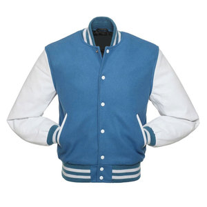 High Quality Custom <b>Winter</b> Varsity <b>Jacket</b> with Premium Chenille Embroidery Genuine <b>Leather</b> Sleeves Windproof Warm Durable - Product Image 4