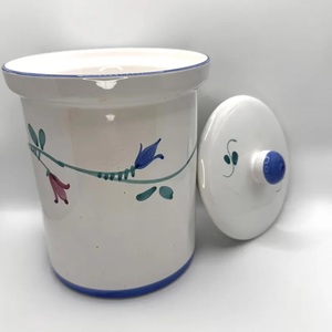 Hand Painted Floral <b>Storage</b> Canister Smooth Gloss Finish Secure Lid Tight Seal Moisture Protection <b>Kitchen</b> Organizer - Product Image 6