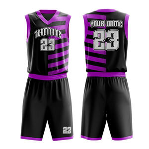 Nuevo Producto de Moda, Conjuntos de Uniformes de Baloncesto Sublimados, Ropa Deportiva Nueva, Conjunto de Camiseta y Pantalones Cortos de Baloncesto para Entrenamiento, Personalización - Product Image 3