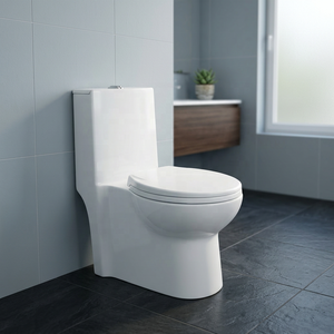 Premium Siphonic One Piece Ceramic Toilet With UF Seat Cover For Modern Architectural Residential Projects - Product Image 3