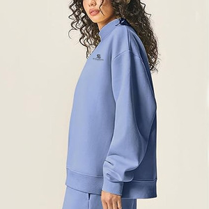 Sudadera Unisex de Cuello Redondo, Gruesa, de Manga Larga, de Algodón y Felpa, Informal, para Gimnasio y Running, con Bordado Personalizado, Venta al Por Mayor - Product Image 3