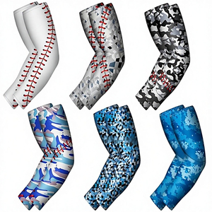 Manchon de compression unisexe en soie glacée rafraîchissante pour le sport (cyclisme, basketball, volleyball, football, course à pied, protection UV) – Vente en gros - Product Image 4