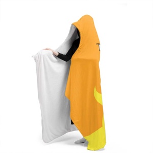 Couverture portable à capuche, motif de personnage, style dessin animé, imprimé, tissu polaire doux et confortable, longueur intégrale - Product Image 6