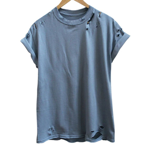 Camiseta Vintage con Logotipo Personalizado, Ropa de Moda de Fábrica, Camiseta Urbana de Alta Calidad con Estilo Desgastado - Product Image 2