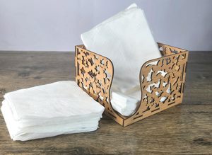 Craft Emporium Exports - Porta Servilletas de Madera Ecológico Moderno, Caja para Pañuelos con Acabado Marrón, Soporte Decorativo Hecho a Mano para Cocina - Product Image 2