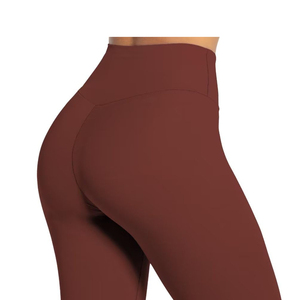 Lightweight <b>Flared</b> High-Waisted Women's Solid Color Sports Running <b>Yoga</b> <b>Leggings</b> Eco-Friendly Waterproof Ankle-Length Breathable - Product Image 6