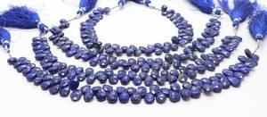 Perles de lapis-lazuli naturel facettées en forme de poire 5,5x7,5 mm, perles de pierre précieuse lapis-lazuli, brin de 8 pouces, perles de lapis-lazuli en forme de poire pour la création de bijoux - Product Image 2