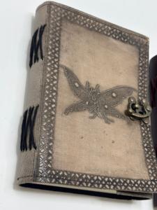 Handcrafted Embossed <b>Leather</b> Journal 5x7 Inch Antique Lock Notebook Sketchbook Gift <b>Diary</b> - Product Image 4