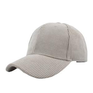 Gorra de béisbol unisex de pana de color liso para otoño e invierno, estilo nuevo, visera curva, a la moda, para uso exterior - Product Image 1