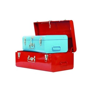 Treading Design Iron Trunk <b>Box</b> With Rustic Finish Stylish Storage Chest Rectangular Shape Trunk <b>Box</b> For Sale - Product Image 2