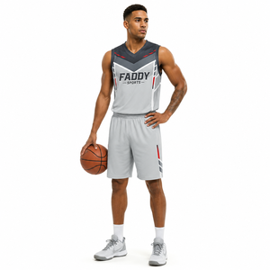 Ensemble d'uniformes de basketball personnalisés en sublimation intégrale, respirant et à séchage rapide, maillot et short pour hommes et jeunes, vêtements de sport d'entraînement - Product Image 3