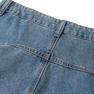 Pantalon de travail extérieur robuste en denim de coton, coupe droite, taille haute, respirant, avec coutures durables, qualité supérieure, personnalisable, vente en gros - Product Image 4