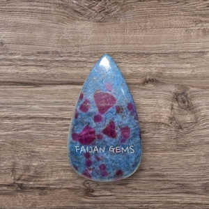 อัญมณีไคยาไนต์ทรงหลวมสีฟ้าขัดเงาสำหรับทำเครื่องประดับ - Product Image 3