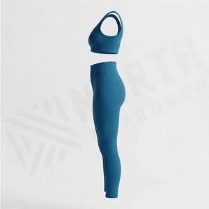 Conjunto Deportivo de Dos Piezas para Mujer, Leggings Deportivos Transpirables Sin Costuras de Cintura Alta, Sujetador Deportivo, Ropa Deportiva para Yoga y Running - Product Image 3