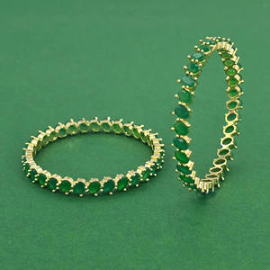 Best Design Rose Gold Plated Cz Classic <b>Bangles</b> 412213 Design Jewelry From Kanhai Jewels - Product Image 2