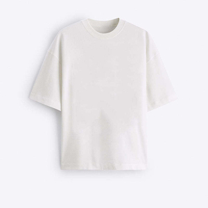 เสื้อยืดผู้ชายแขนสั้นทรงปกติ ผ้าฝ้าย 100% ลายเรียบ เป็นมิตรกับสิ่งแวดล้อม สไตล์ลำลอง น้ำหนัก 240 กรัม สินค้ามาใหม่ - Product Image 6
