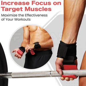 Ganchos de Entrenamiento para Gimnasio, Ganchos para Levantamiento de Pesas, Correas de Soporte para Muñecas, Gancho Negro para Levantamiento de Pesas - Product Image 2