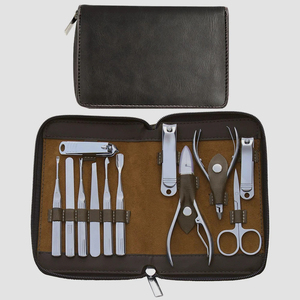 Meilleur choix de qualité d'usine OEM, Ventes flash : Kit de manucure 11 pièces avec coupe-ongles et coupe-cuticules, logo personnalisé, meilleur kit lumineux - Product Image 2