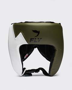 New Professional Fly Premium Leather Boxing Open Face Head Guard High Quality Durable Training & Sparring Boxing Head Guard - Product Image 5