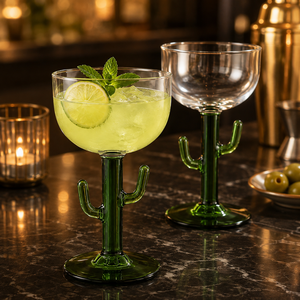 Verres à cocktail transparents en borosilicate faits à la main de 320 ml, sans plomb, coupe Martini, verres à margarita, verrerie de bar réutilisable en gros - Product Image 6