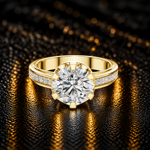 Bague Solitaire en Or Massif 14K 18K avec Diamant de Laboratoire Taille Ronde 1.70CT DEF VVS Certifié IGI, Bague de Mariage Classique ODM - Product Image 1