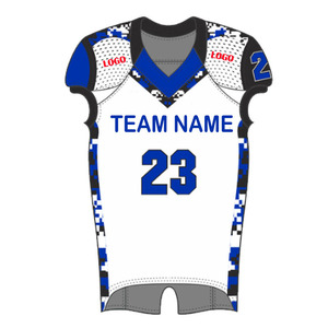 Maillots de football américain et de rugby unisexes en polyester respirant à impression numérique personnalisée, service OEM, style vintage - Product Image 1