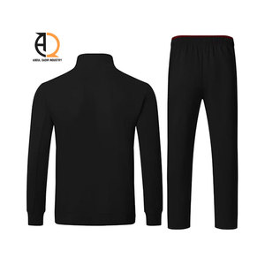 Men Tracksuit Comfortable Fitness Training Suit Football Club Tracksuit Set Sew Custom Logo Mens <b>Jackets</b> - Product Image 4