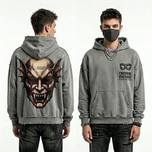 Custom <b>Brown</b> Acid Wash <b>Zip</b> Up <b>Hoodie</b> Oversized Vintage Streetwear Heavyweight French Terry Cotton Men's Full <b>Hoodie</b> Manufacturer - Product Image 5