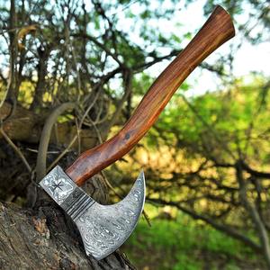 High Quality Industrial Grade Stainless Steel <b>Wooden</b> Handle Handmade Damascus Steel Tomahawk <b>Axe</b> | Hot Selling Hand Forged <b>Axe</b> - Product Image 2