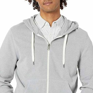 Sudadera con capucha y cremallera completa de forro polar técnico de alta calidad, lisa, de peso pesado, al por mayor, con logotipo personalizado para hombre - Product Image 1