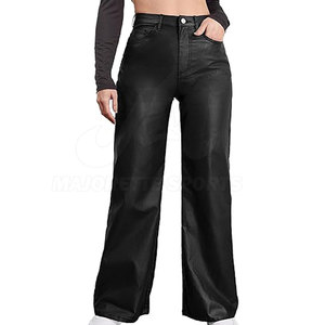 Made In Best Material Women Leather Pants Durable And Comfortable Soft Genuine Leather Stylish Design For Casual Wear - Product Image 2