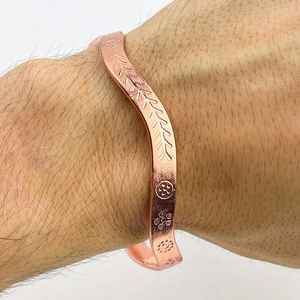 Bracelet Magnétique Élégant en Cuivre Pur pour Soulagement de la Douleur et Guérison, Unisexe, Réglable et Stylé - Product Image 4