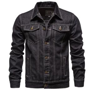 Chaqueta Vaquera Slim Fit para Hombre, Algodón Lavado, Cierre de Botones, Color Sólido, Estilo Casual para Otoño - Product Image 2