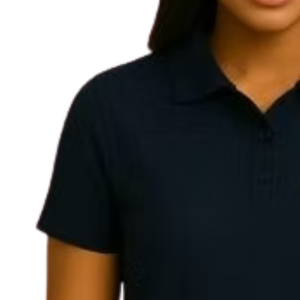 เสื้อโปโลปักลายสีน้ำเงินกรมท่าสำหรับผู้หญิง แขนสั้นลำลอง ชุดยูนิฟอร์มธุรกิจสำหรับทุกวัน เสื้อผ้าสไตล์ชีวิตประจำวันที่สวมใส่สบาย - Product Image 3