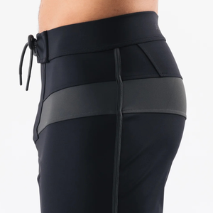 Shorts de bain pour hommes, noir et gris anthracite, séchage rapide, avec cordon de serrage, pour la plage, les sports nautiques et l'athlétisme - Product Image 6
