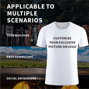 Camiseta de Lona Personalizada con Impresión Gratuita de Logotipo o Imagen, Camiseta Cultural con Cuello Redondo, Transpirable, de Secado Rápido, para Hombre y Mujer - Product Image 3