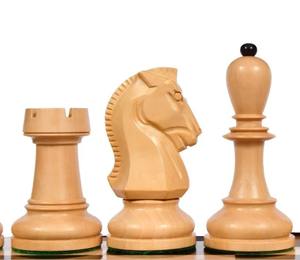 Reproduction des pièces d'échecs de Dubrovnik de 1950, ensemble en bois d'ébène lesté, hauteur du roi 4,25 cm, au meilleur prix - Product Image 3