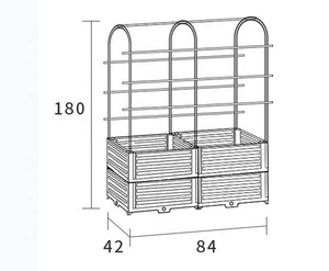 Plant Climbing <b>Trellis</b> for Metal Elevated Garden Bed Arch Climbing Pergolas - Product Image 6