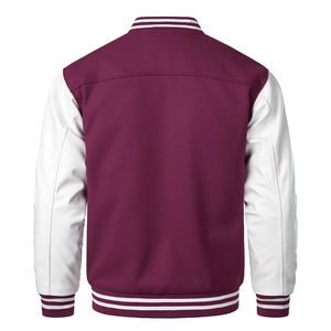 Vestes universitaires personnalisées respirantes à col rond, impression de logo personnalisée, manches longues, veste de baseball universitaire pour hommes - Product Image 2